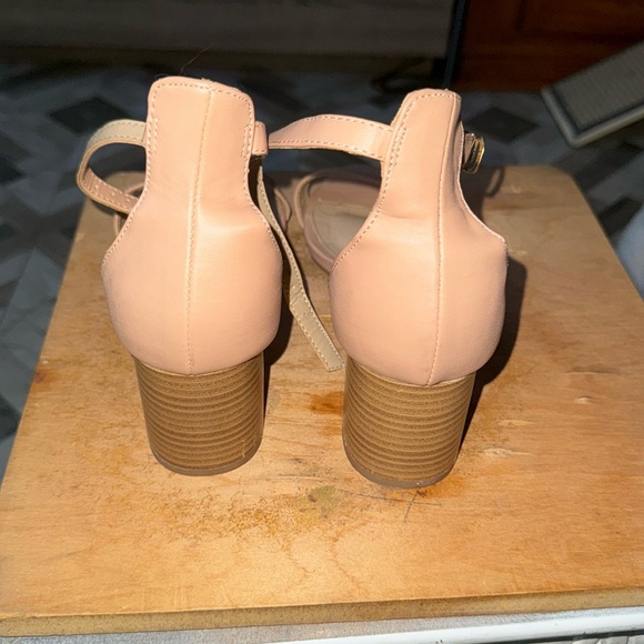 Harper Almond Stacked Ankle Strap Heels - Picture 3 of 4